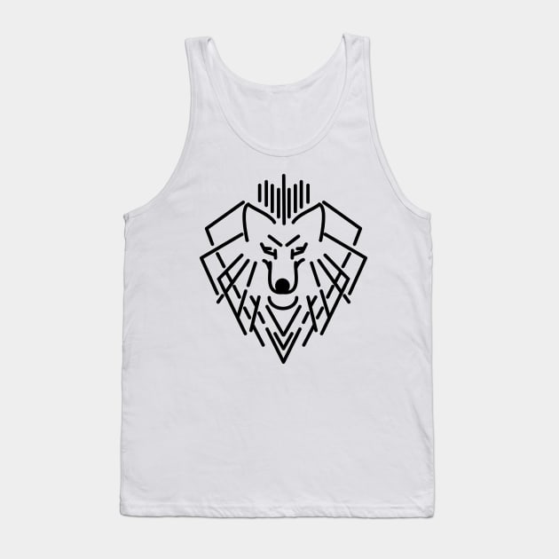 wolf wild head Tank Top by gravisio